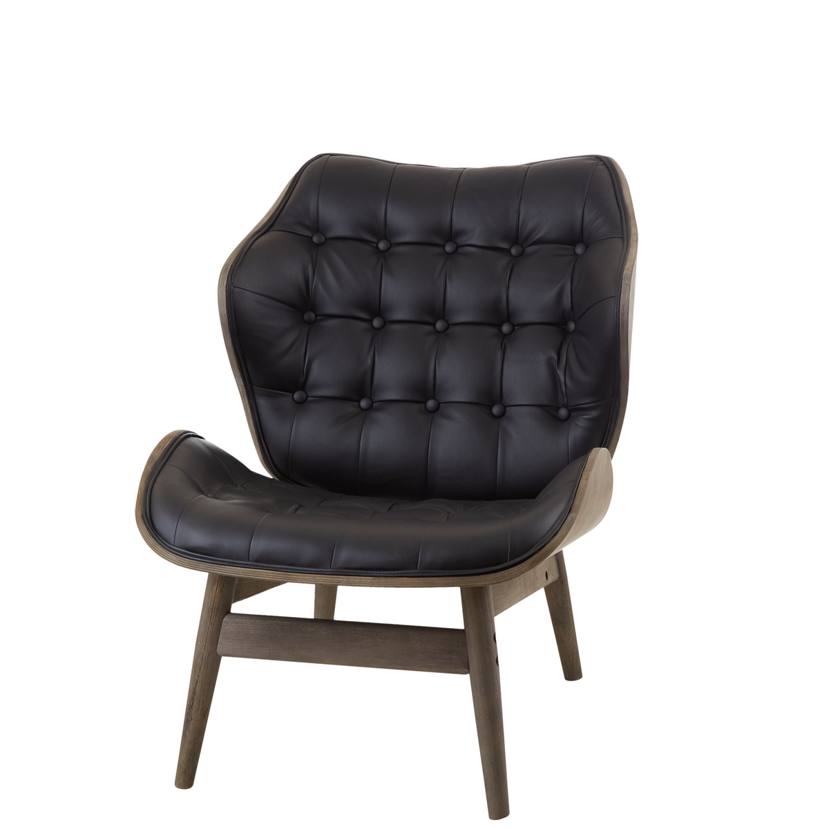 Vinsi Black Leather Effect Chair With Button Detail - Image 13