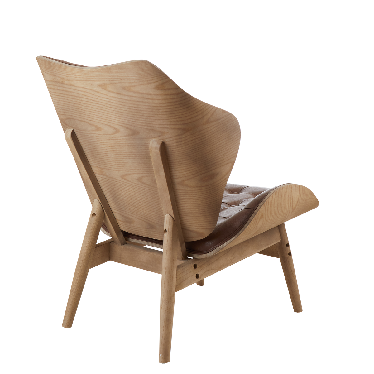 Vinsi Brown Leather Effect Chair