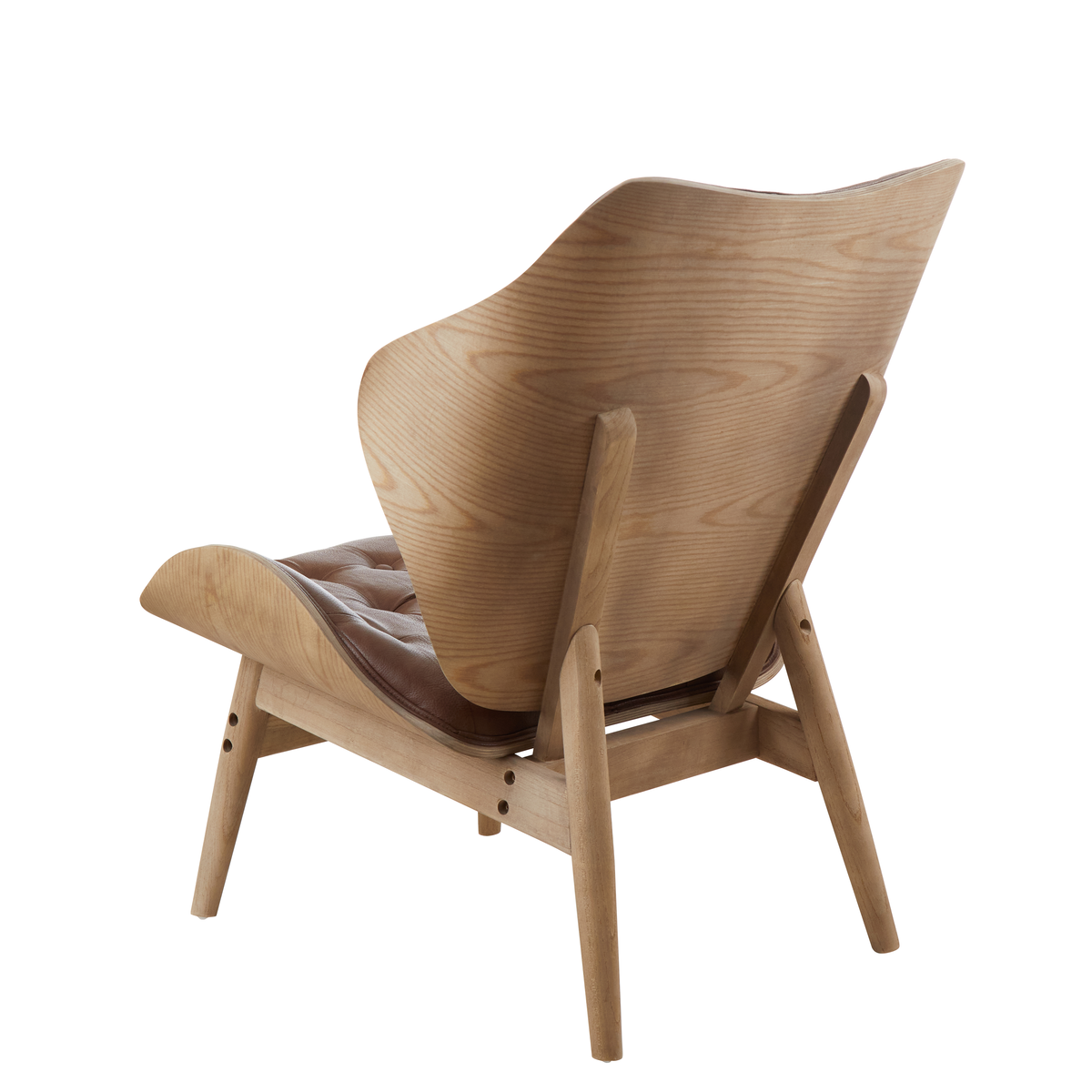 Vinsi Brown Leather Effect Chair