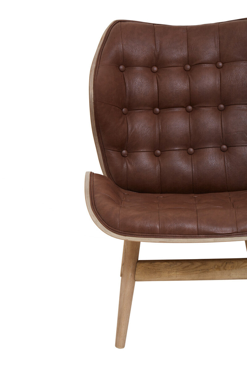 Vinsi Brown Leather Effect Chair