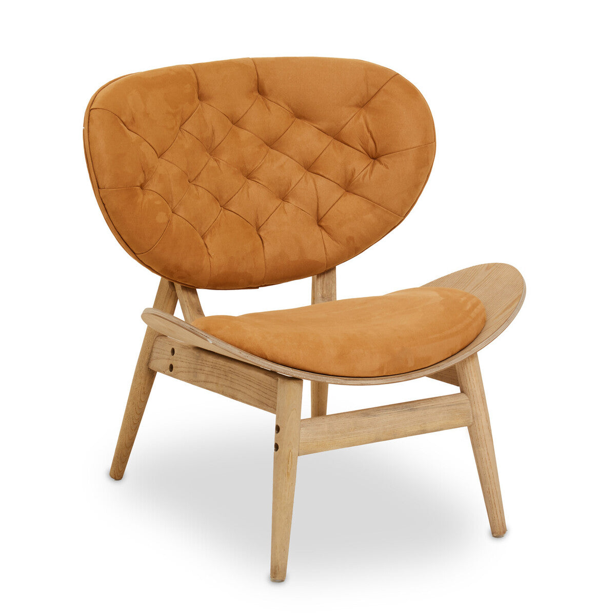 Vinsi Dijon Velvet Chair with Natural Elm