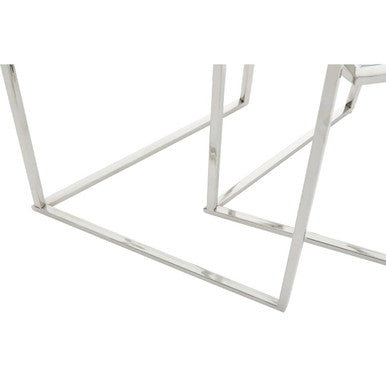 Herber Set Of 2 Silver Finish Tables