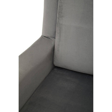 Salma Grey Velvet Armchair.