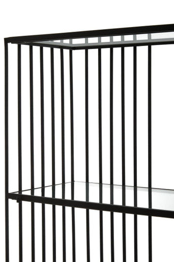 Trento Five Tier Black Bookshelf