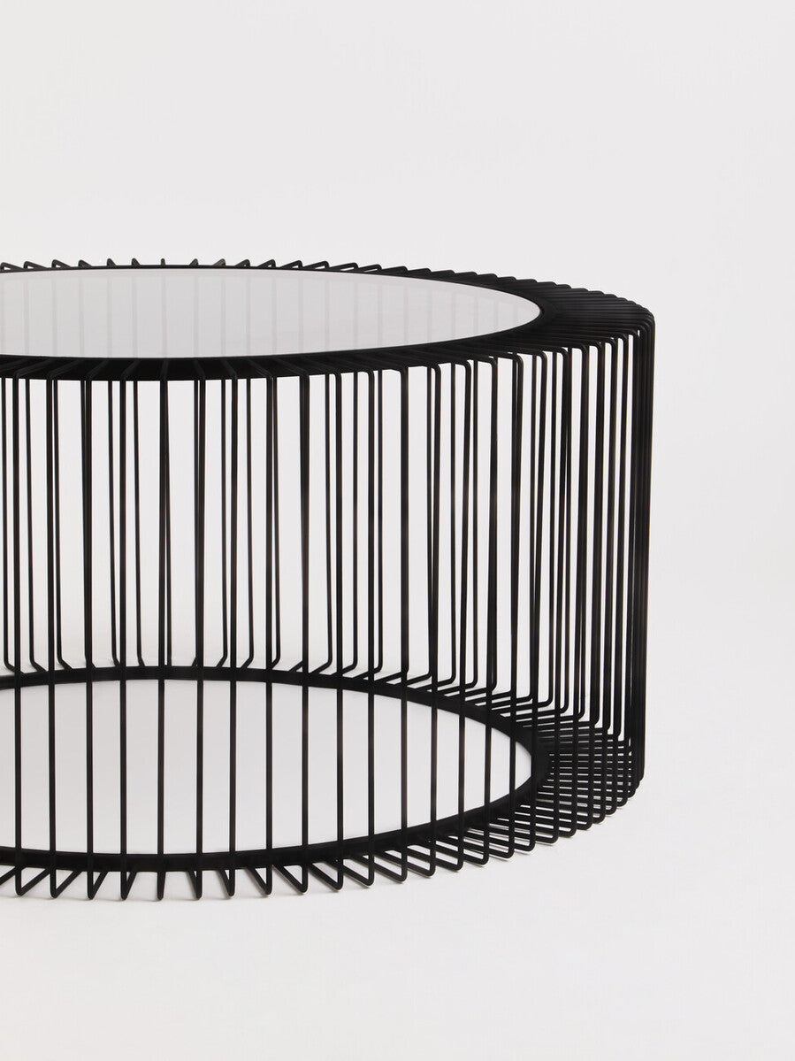 Trento Round Coffee Table With Glass Top