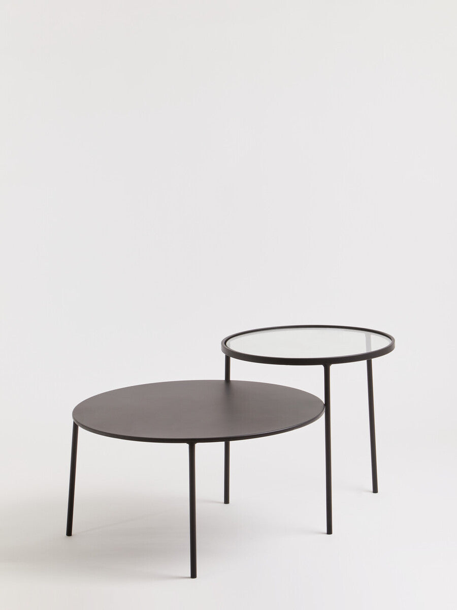 Trento Coffee Table With Glass And Metal Tops