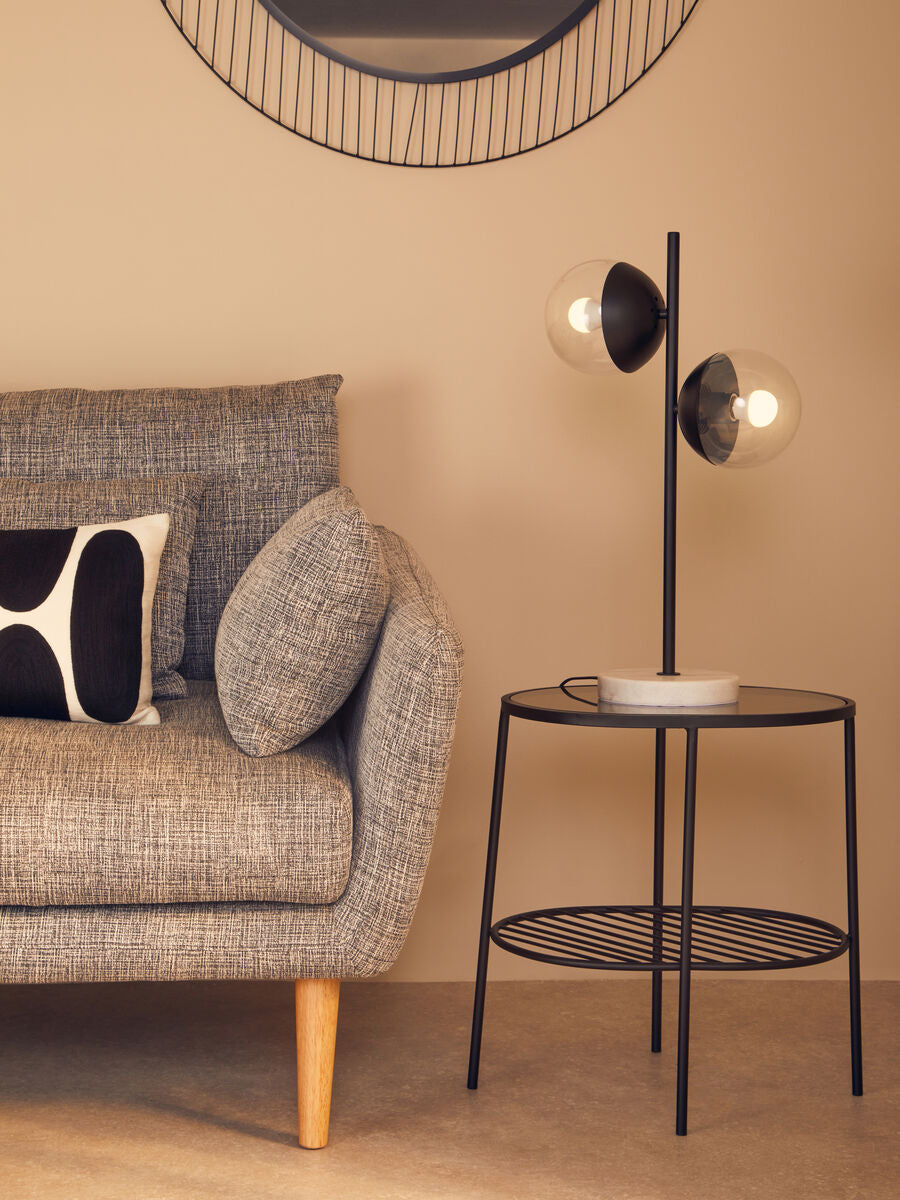 Trento Black Two Tier Side Table