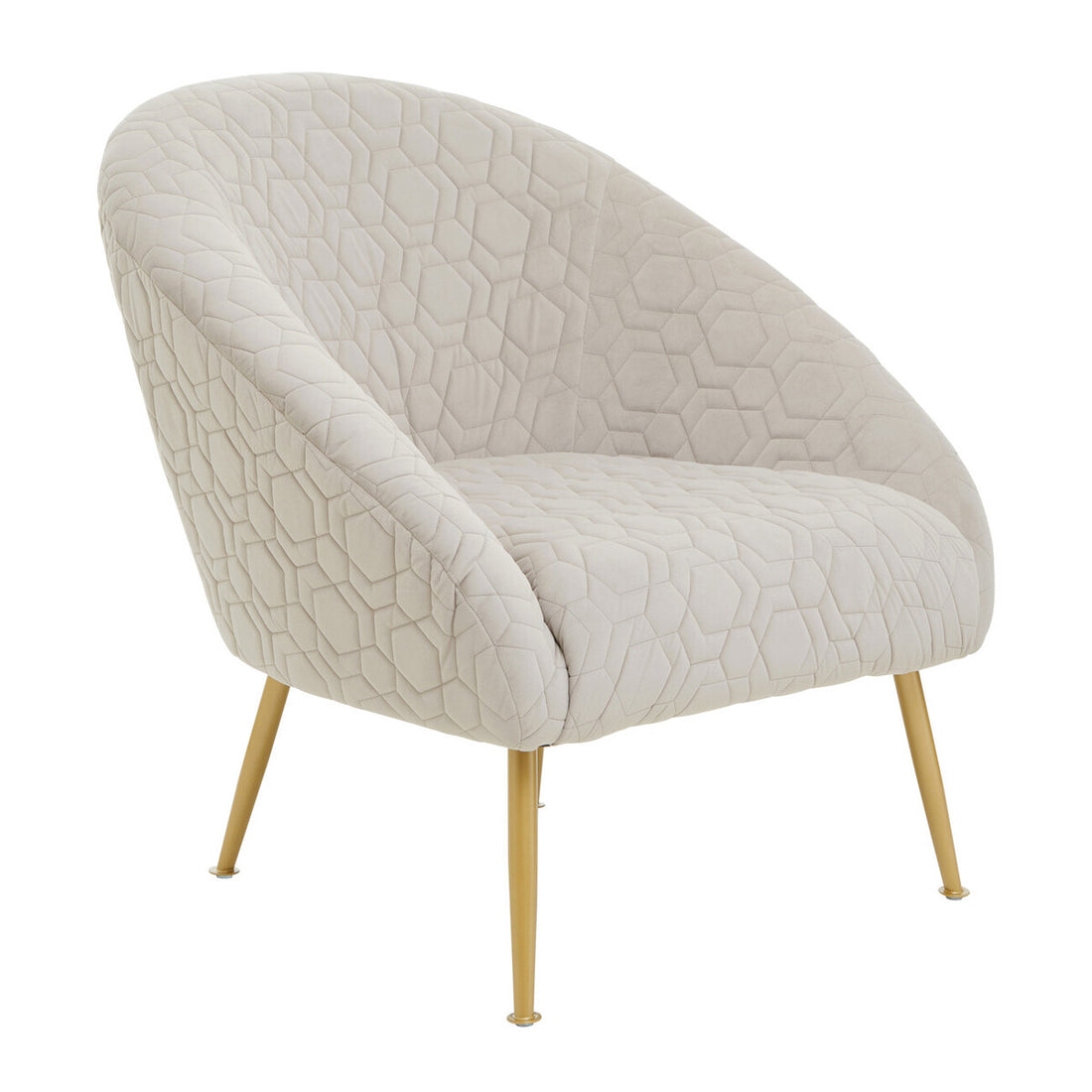 Tania Beige velvet Occasional Chair