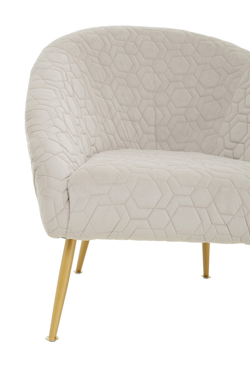 Tania Beige velvet Occasional Chair