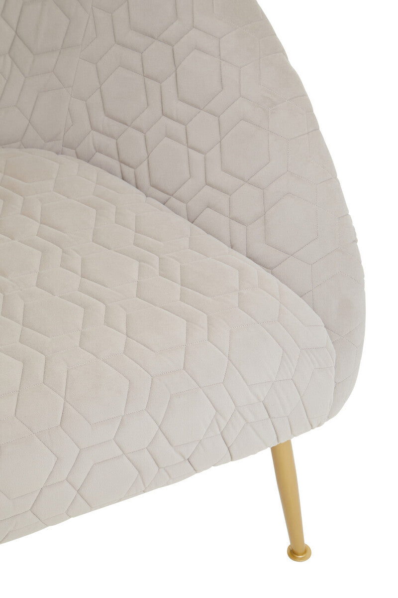 Tania Beige velvet Occasional Chair