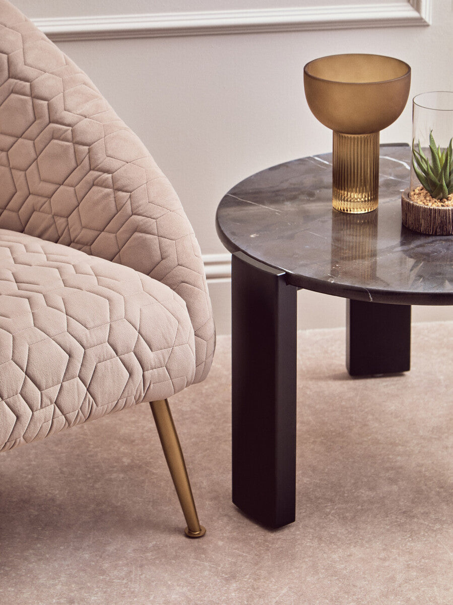 Tania Beige velvet Occasional Chair