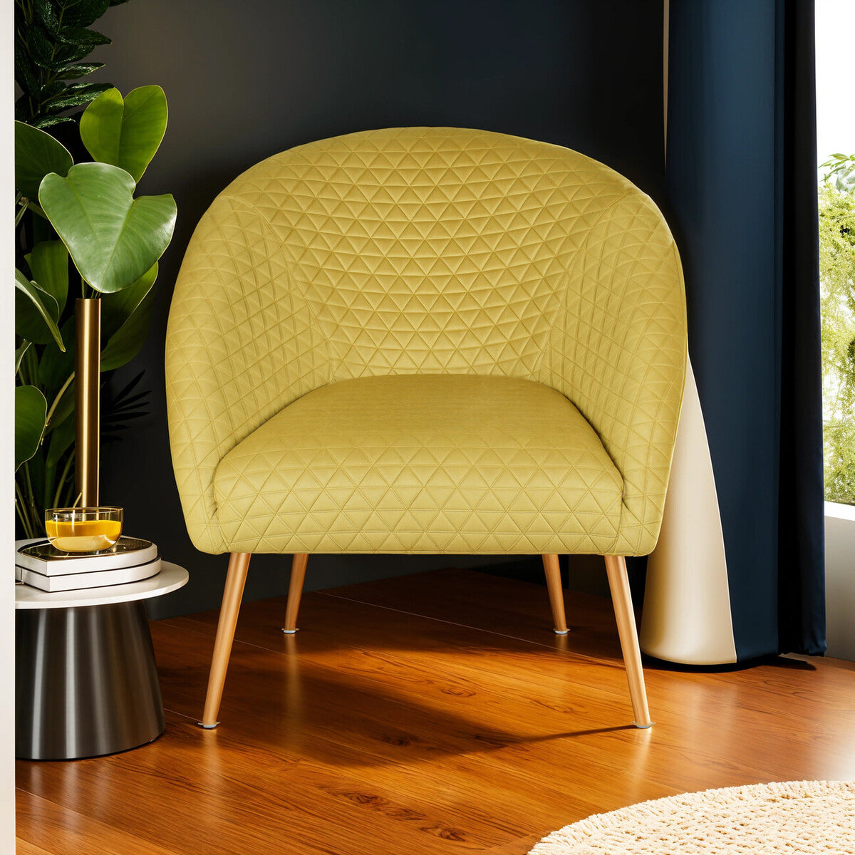 Tania Gold Velvet Occasional Chair