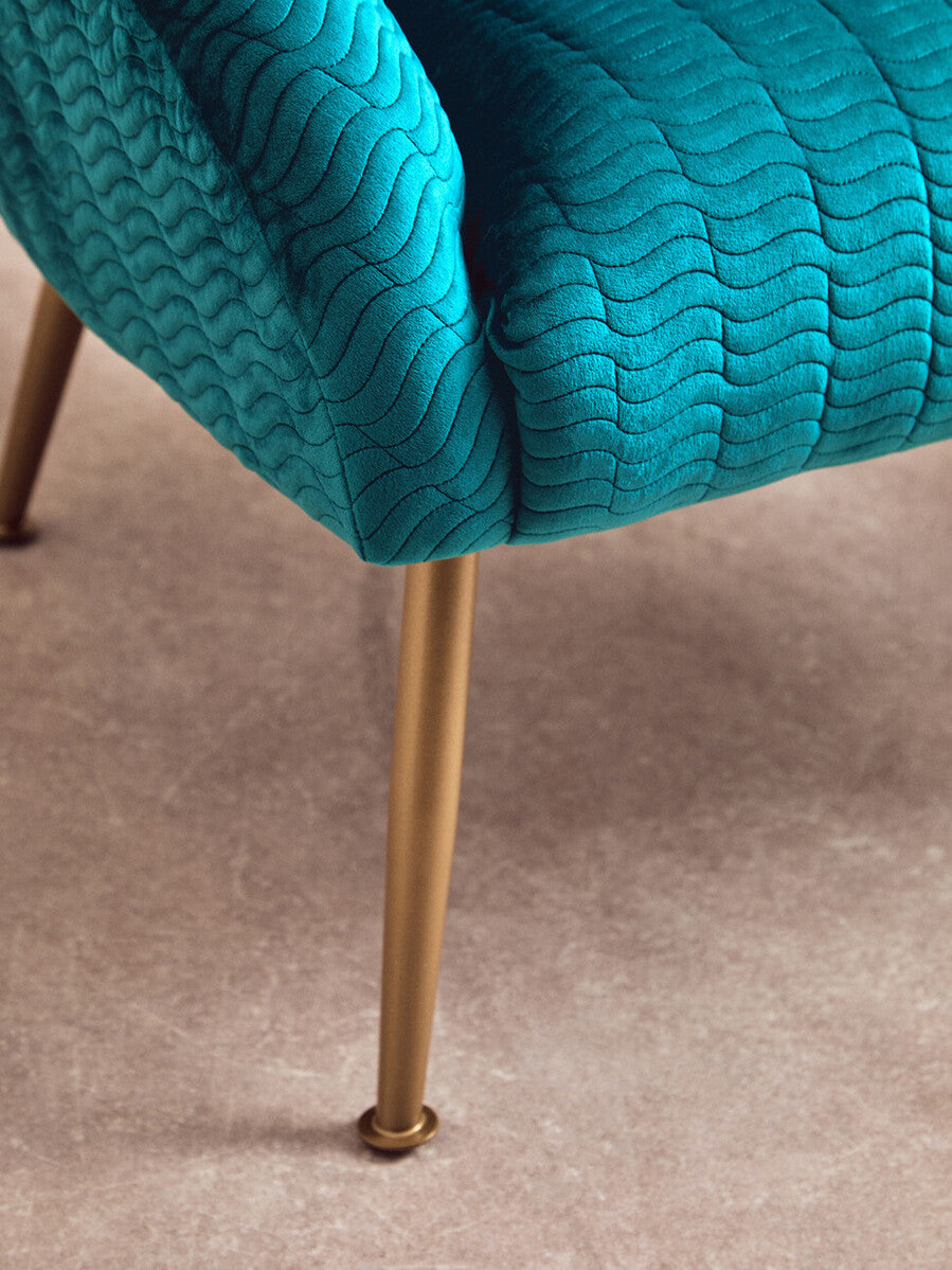 Tania Blue Velvet Occasional Chair