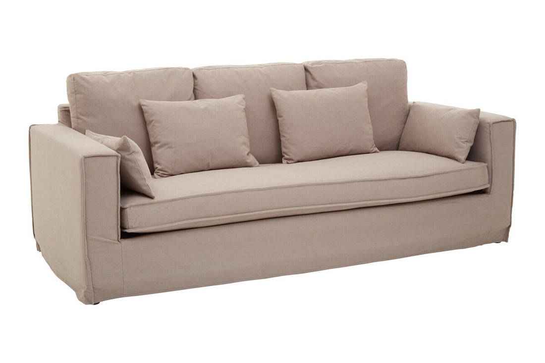 Menton 3 Seat Grey Fabric Sofa