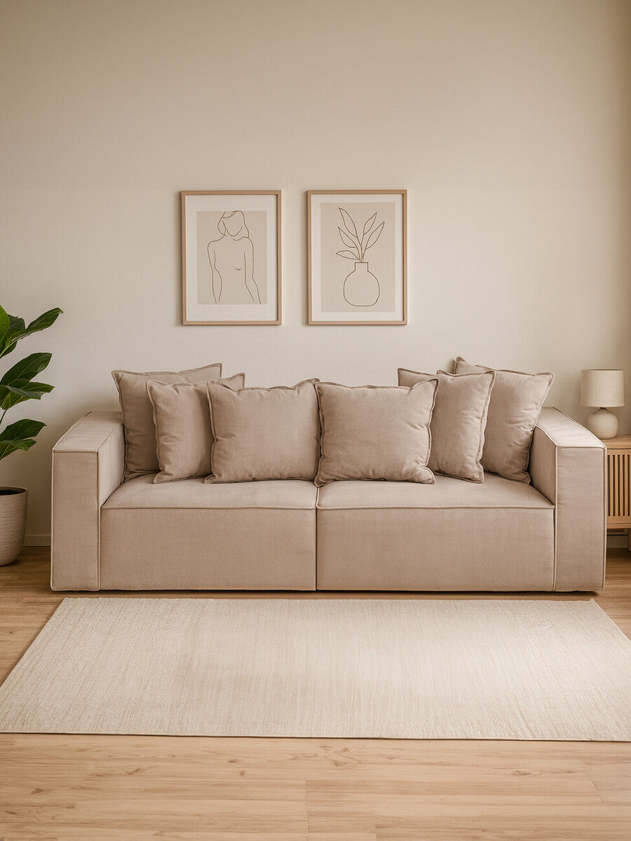 Marseille 3 Seat Grey Sofa