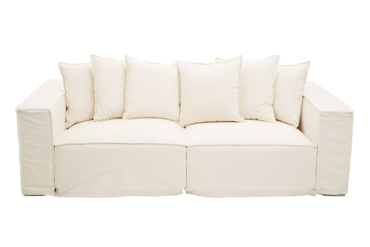 3 Seater Cream Sofa, Marseille - Image 2