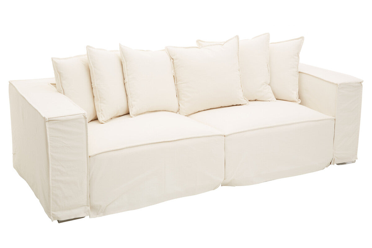 3 Seater Cream Sofa, Marseille - Image 4