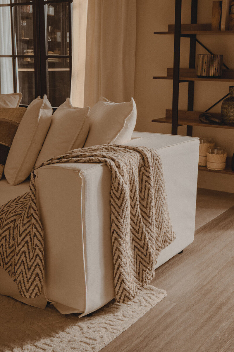 3 Seater Cream Sofa, Marseille - Image 13