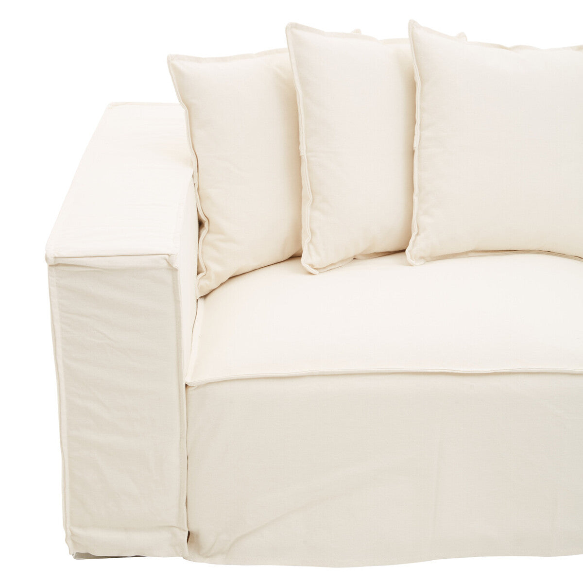 3 Seater Cream Sofa, Marseille - Image 18