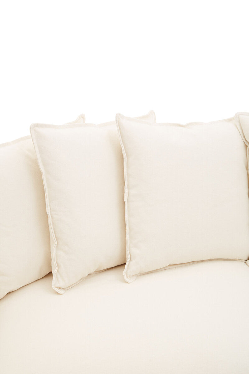 3 Seater Cream Sofa, Marseille - Image 19