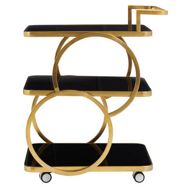 Alvaro Gold Finish Drinks Trolley.