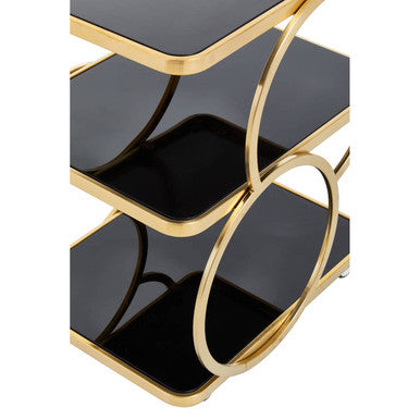 Alvaro Gold Finish Drinks Trolley.