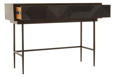 Jakara Black Finish Console Table with 2 Drawers