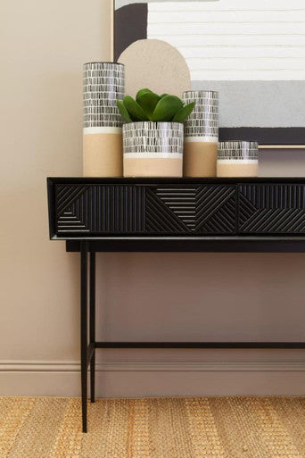 Jakara Black Finish Console Table with 2 Drawers - Image 8