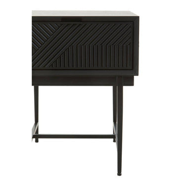 Jakara Black Finish Side Table with 1 Drawer