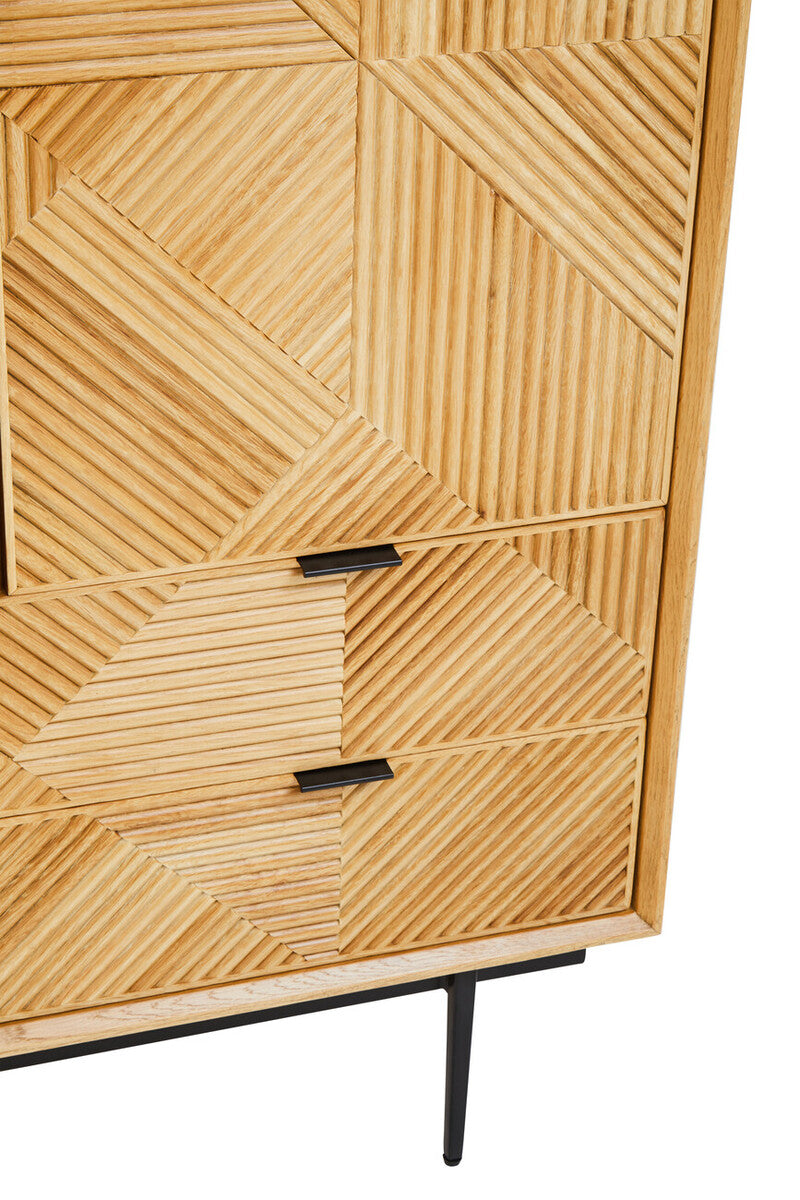 Jakara Natural Finish Cabinet with Drawers