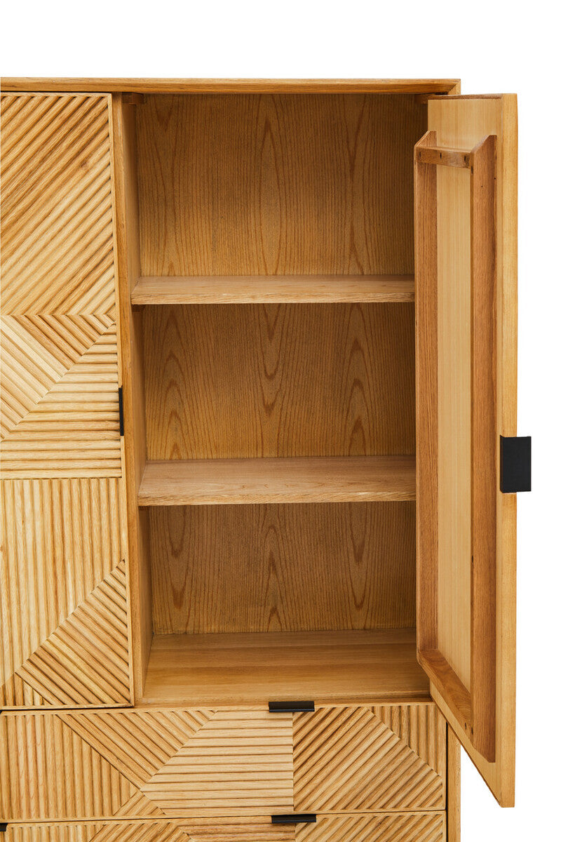Jakara Natural Finish Cabinet with Drawers