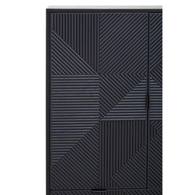 Jakara Black Finish Wooden Cabinet