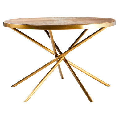 Jana Round Fir Wood Dining Table with Splayed Legs - Image 3