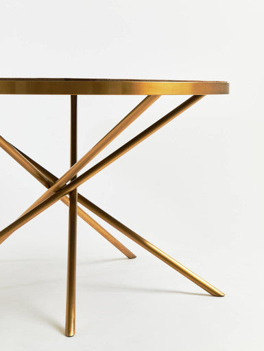 Jana Round Fir Wood Dining Table with Splayed Legs - Image 5