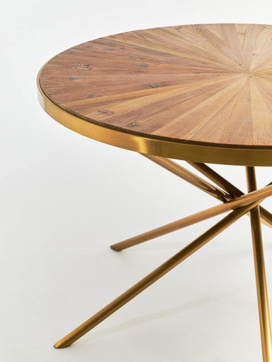 Jana Round Fir Wood Dining Table with Splayed Legs - Image 6