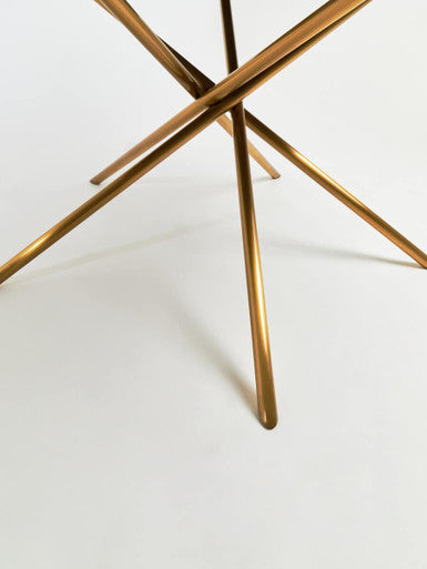 Jana Round Fir Wood Dining Table with Splayed Legs - Image 7