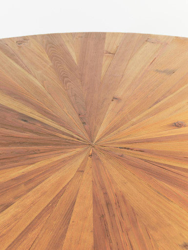 Jana Round Fir Wood Dining Table with Splayed Legs - Image 8