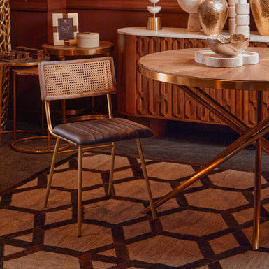 Jana Round Fir Wood Dining Table with Splayed Legs - Image 2