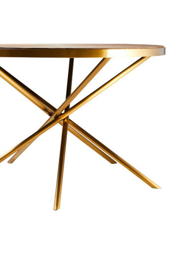 Jana Round Fir Wood Dining Table with Splayed Legs - Image 9