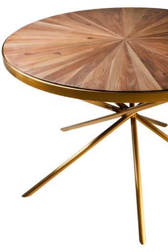 Jana Round Fir Wood Dining Table with Splayed Legs - Image 10