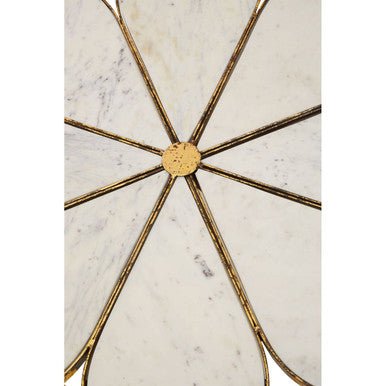 Rabia Petal Coffee Table With Marble Top