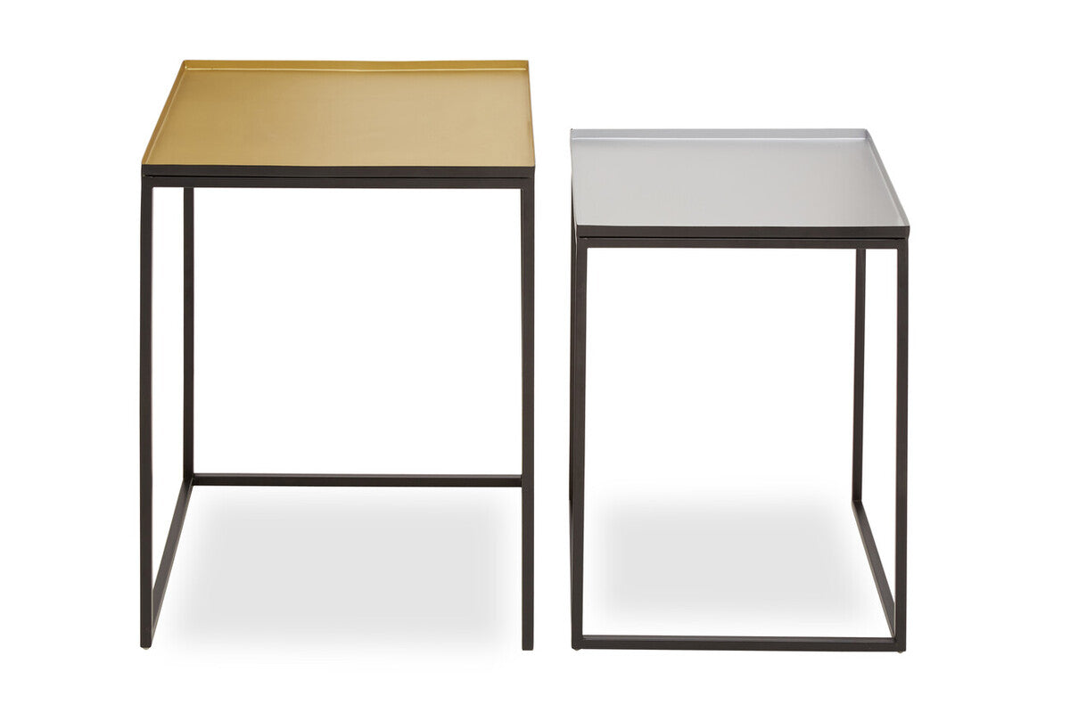 Rabia Gold And Silver Nest Of 2 Tables - Image 2