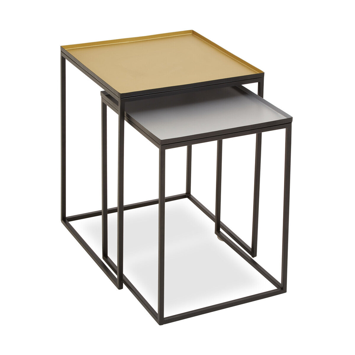 Rabia Gold And Silver Nest Of 2 Tables - Image 7