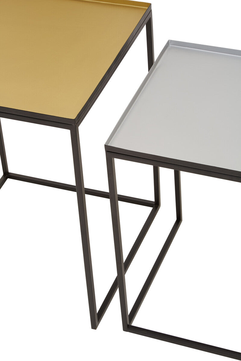 Rabia Gold And Silver Nest Of 2 Tables - Image 9