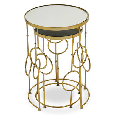 Rabia Set Of 2 Circle Pattern Side Table