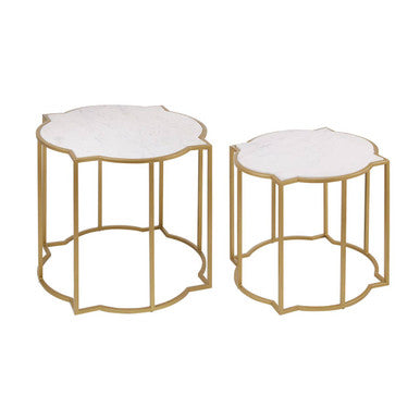 Rabia Set Of 2 Tables With Marble Top