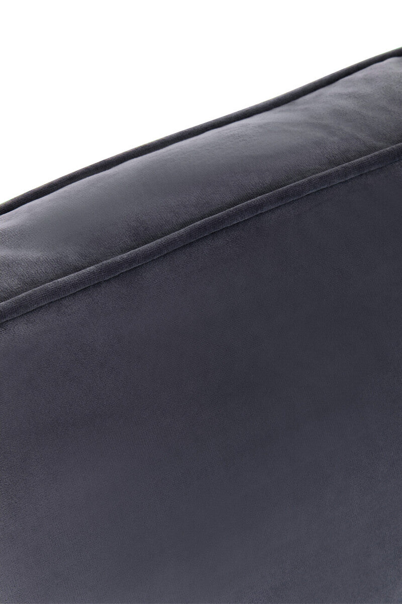 Ralph Three Seat Black Velvet Sofa