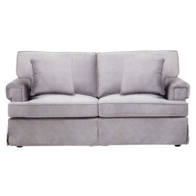 2 Seater Grey Velvet Sofa, Ralph - Image 2