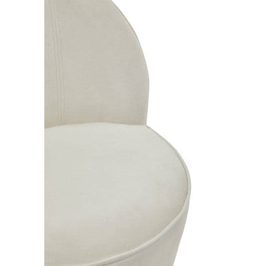 Kids Tamra Cream Velvet Gold Base Chair