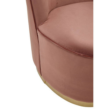 Kids Tamra Dusty Pink Velvet Gold Base Chair